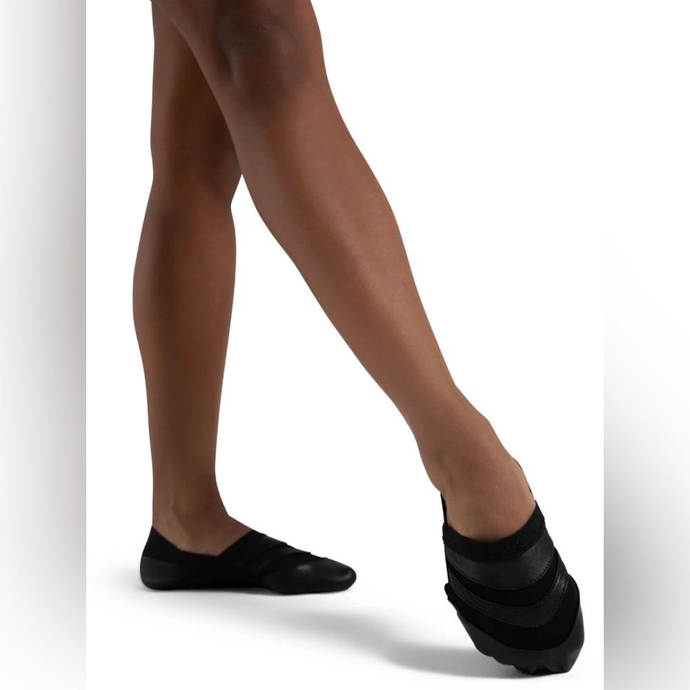 Capezio Black Leather Dance Slippers for Women Size 8